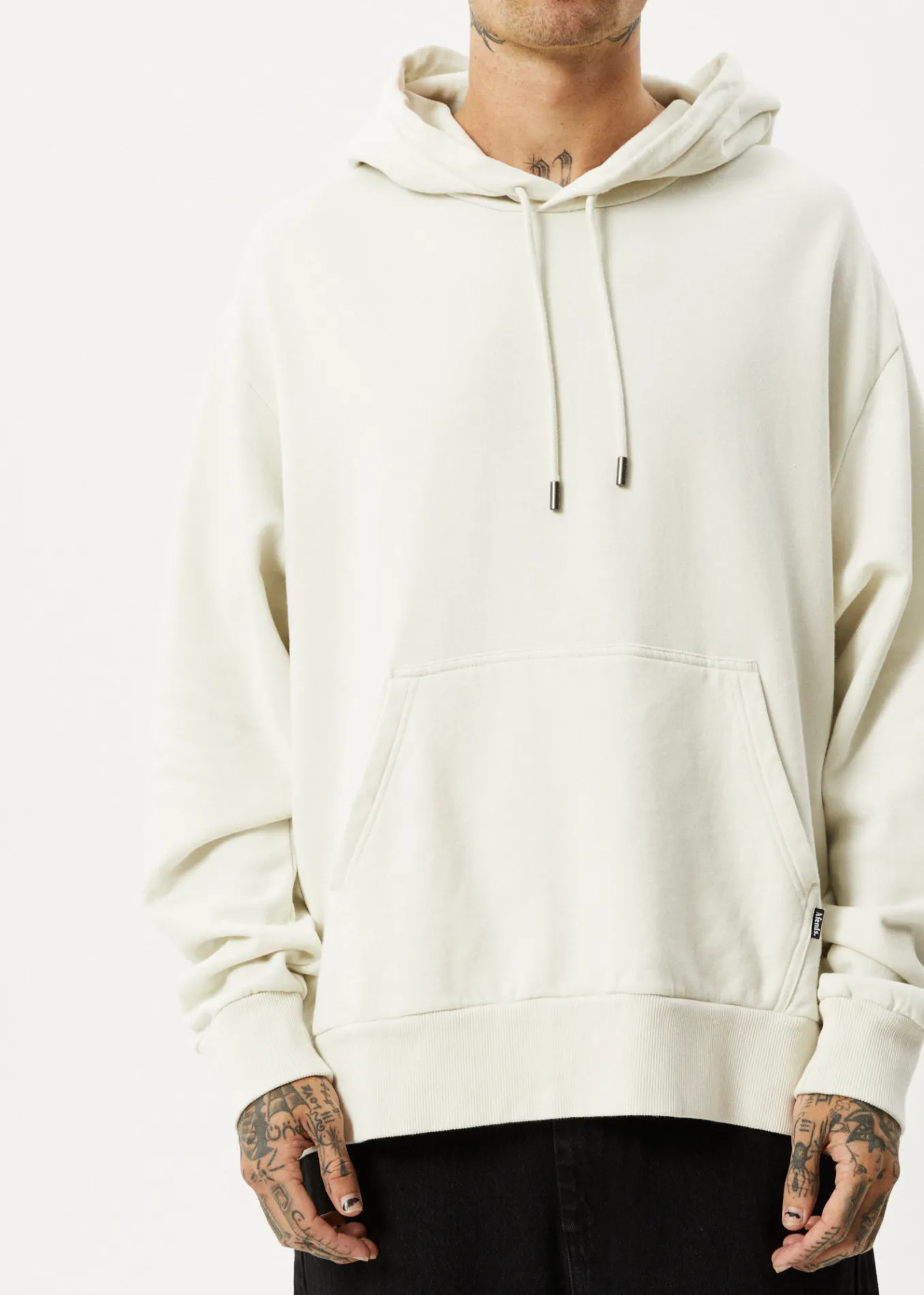 Afends Unisex Vital - Unisex Recycled Hoodie - Off White