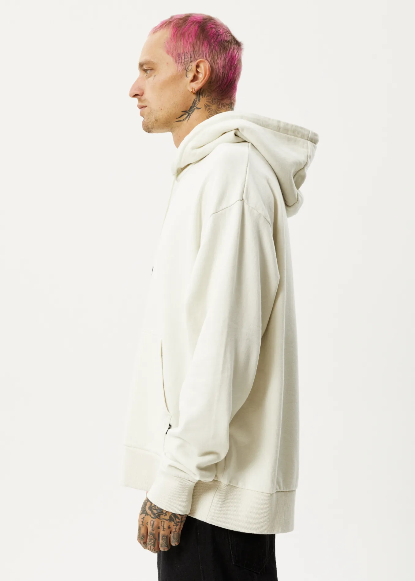 Afends Unisex Vital - Unisex Recycled Hoodie - Off White