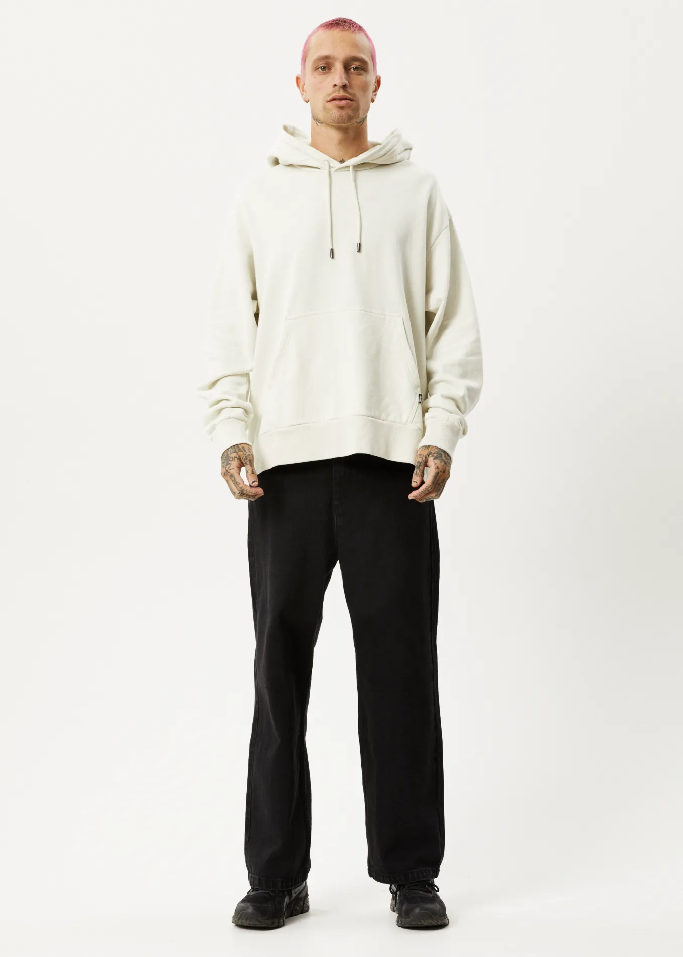 Afends Unisex Vital - Unisex Recycled Hoodie - Off White