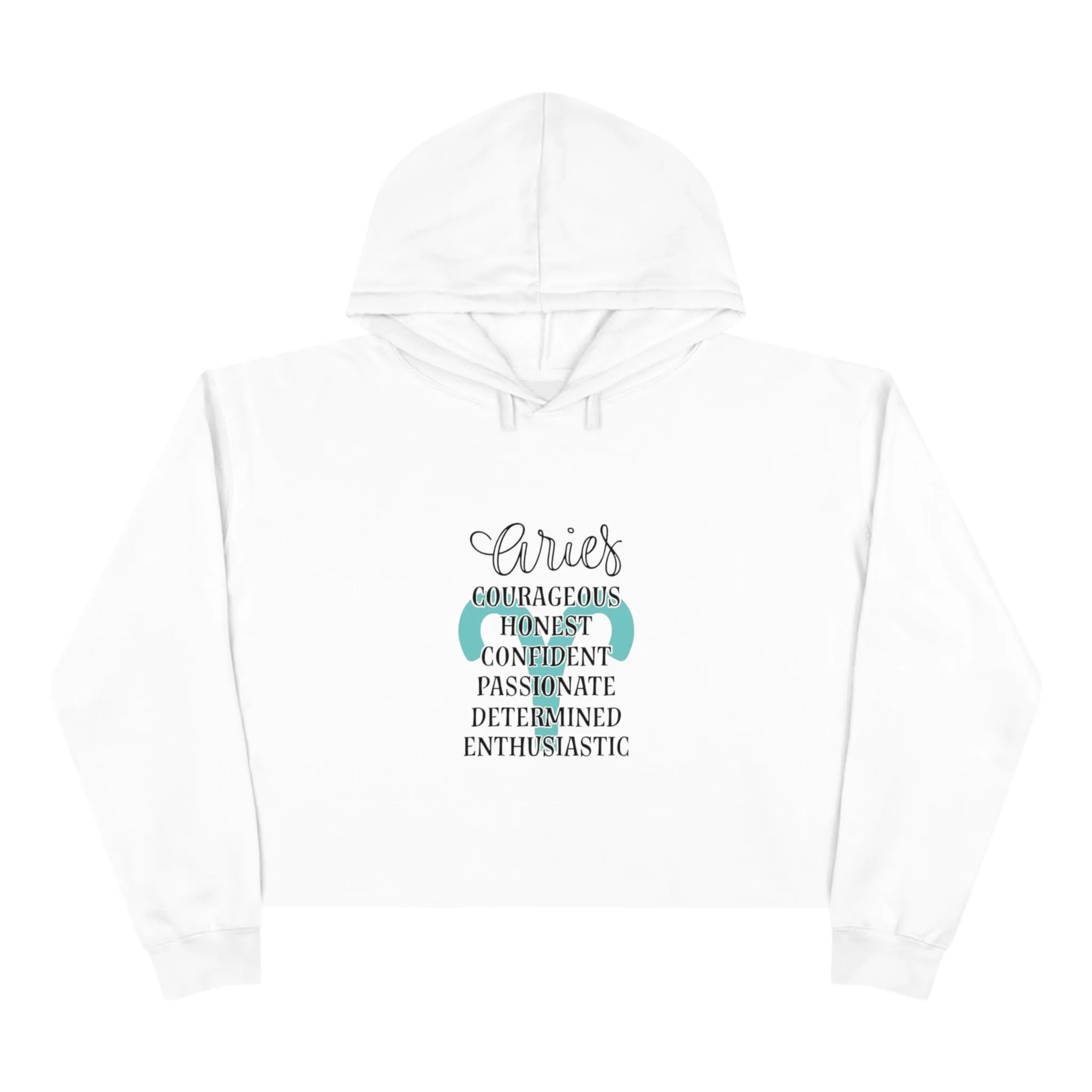 Aries Zodiac Character Crop Hoodie