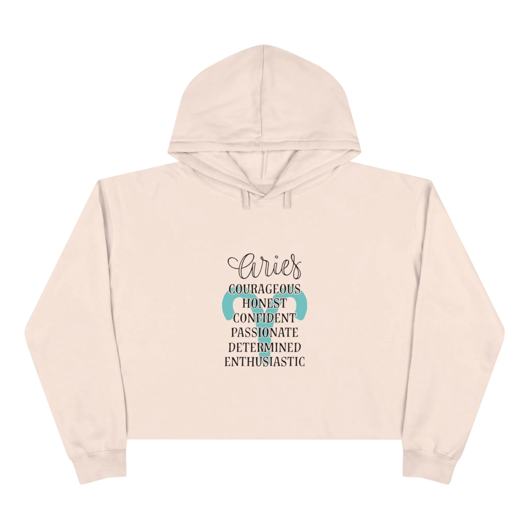 Aries Zodiac Character Crop Hoodie