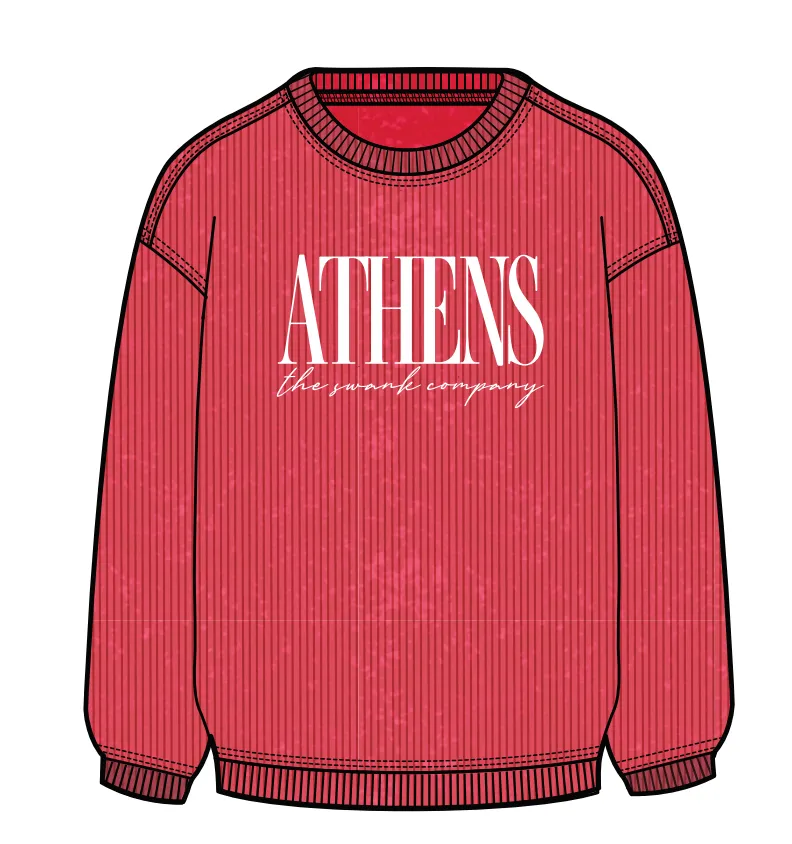 Athens Swank Corded Sweatshirt