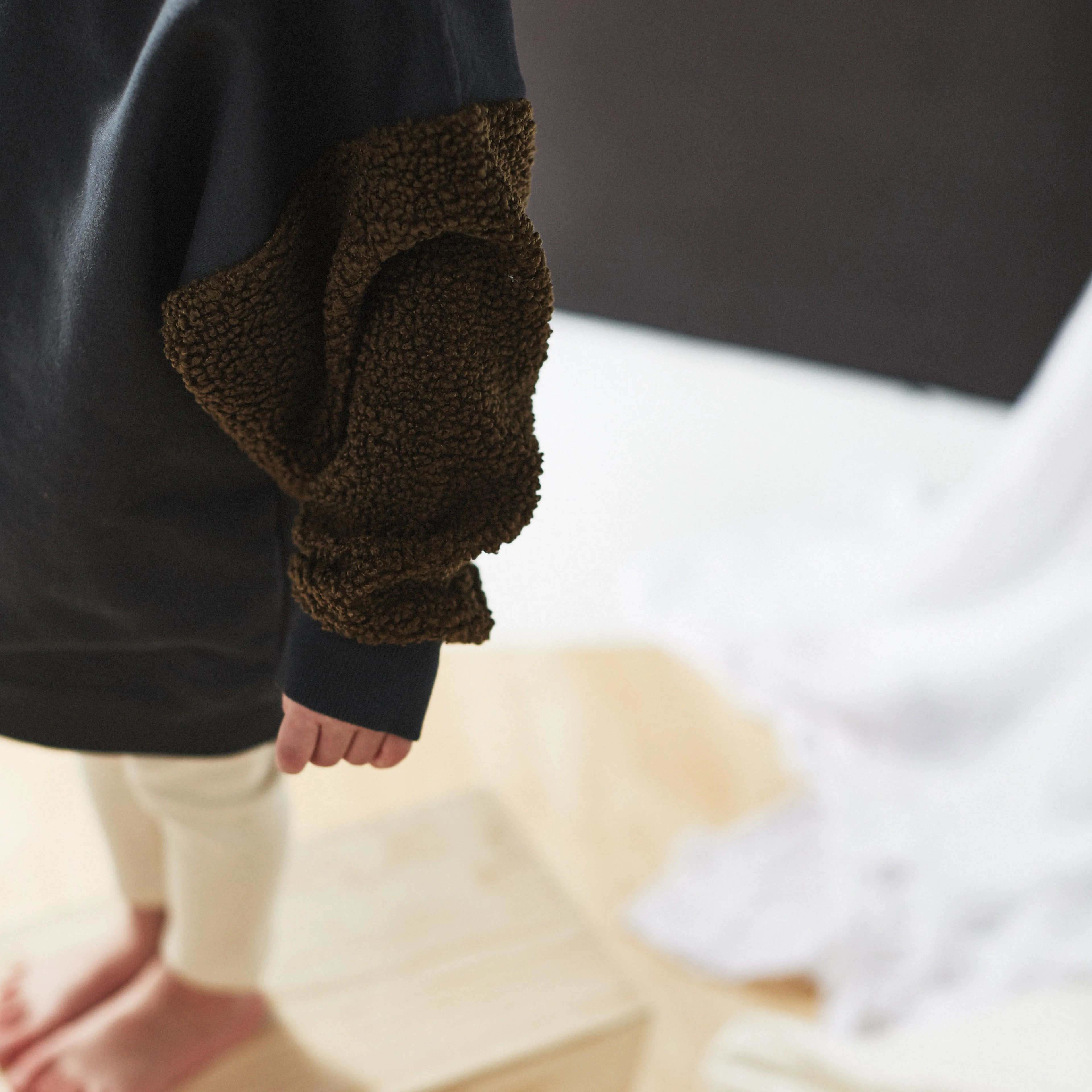 Baby & Kid's Sherpa Sleeve Fleece Pullover