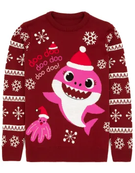 Baby Shark Mummy Shark Womens Matching Family Christmas Jumper