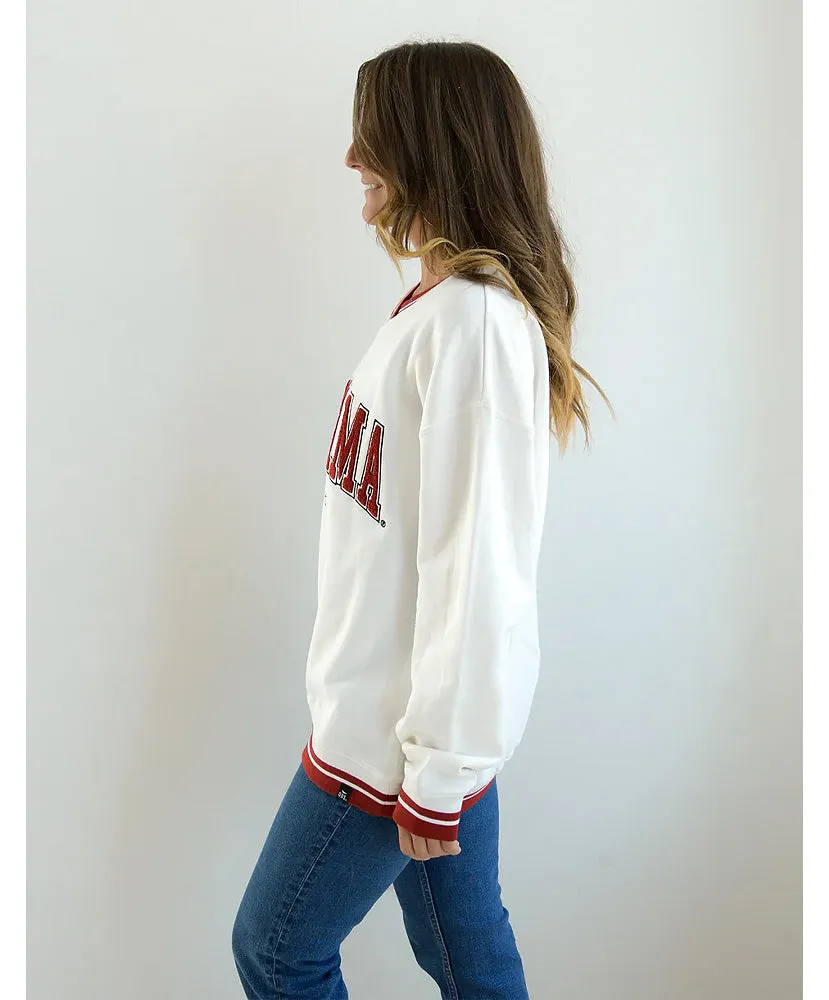 Bama Allen Chenille V-Neck Crew