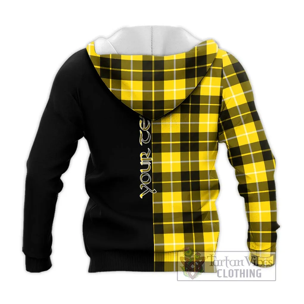 Barclay Dress Modern Tartan Knitted Hoodie with Family Crest and Half Of Me Style
