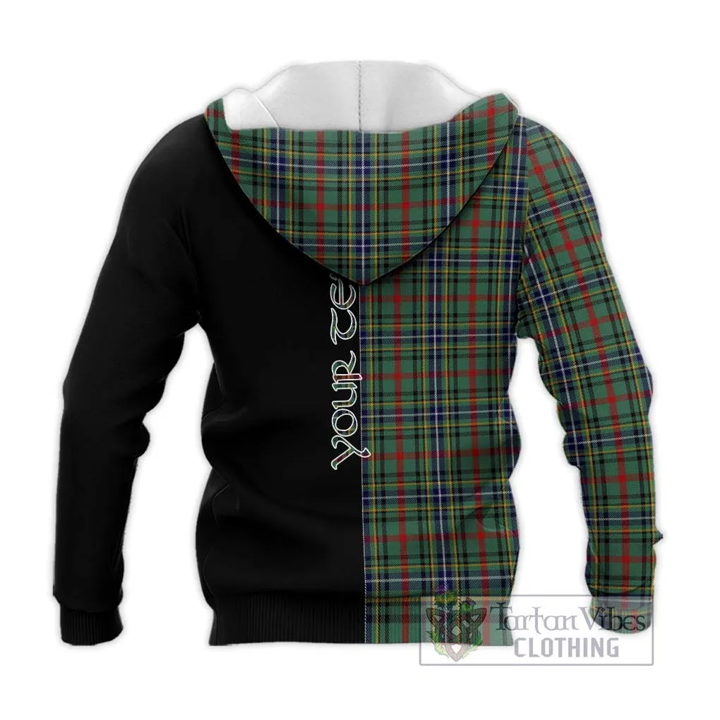 Bisset Tartan Knitted Hoodie with Family Crest and Half Of Me Style