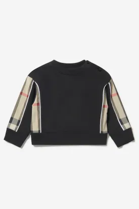 Burberry Baby Girls Cotton Check Trim Sweatshirt