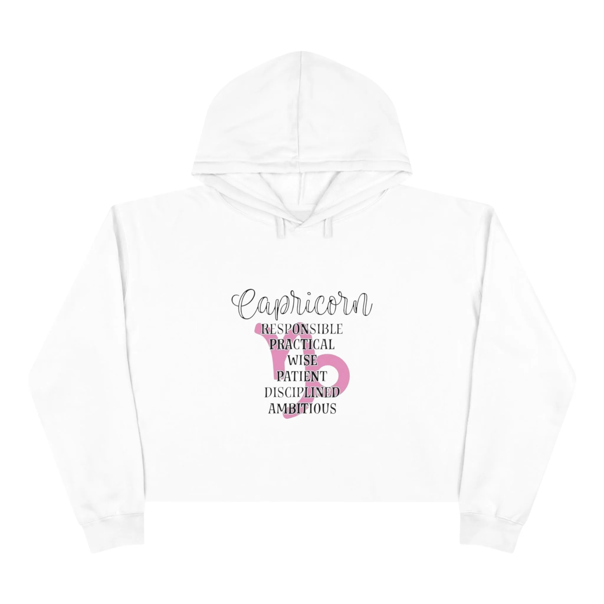 Capricorn Zodiac Character Crop Hoodie
