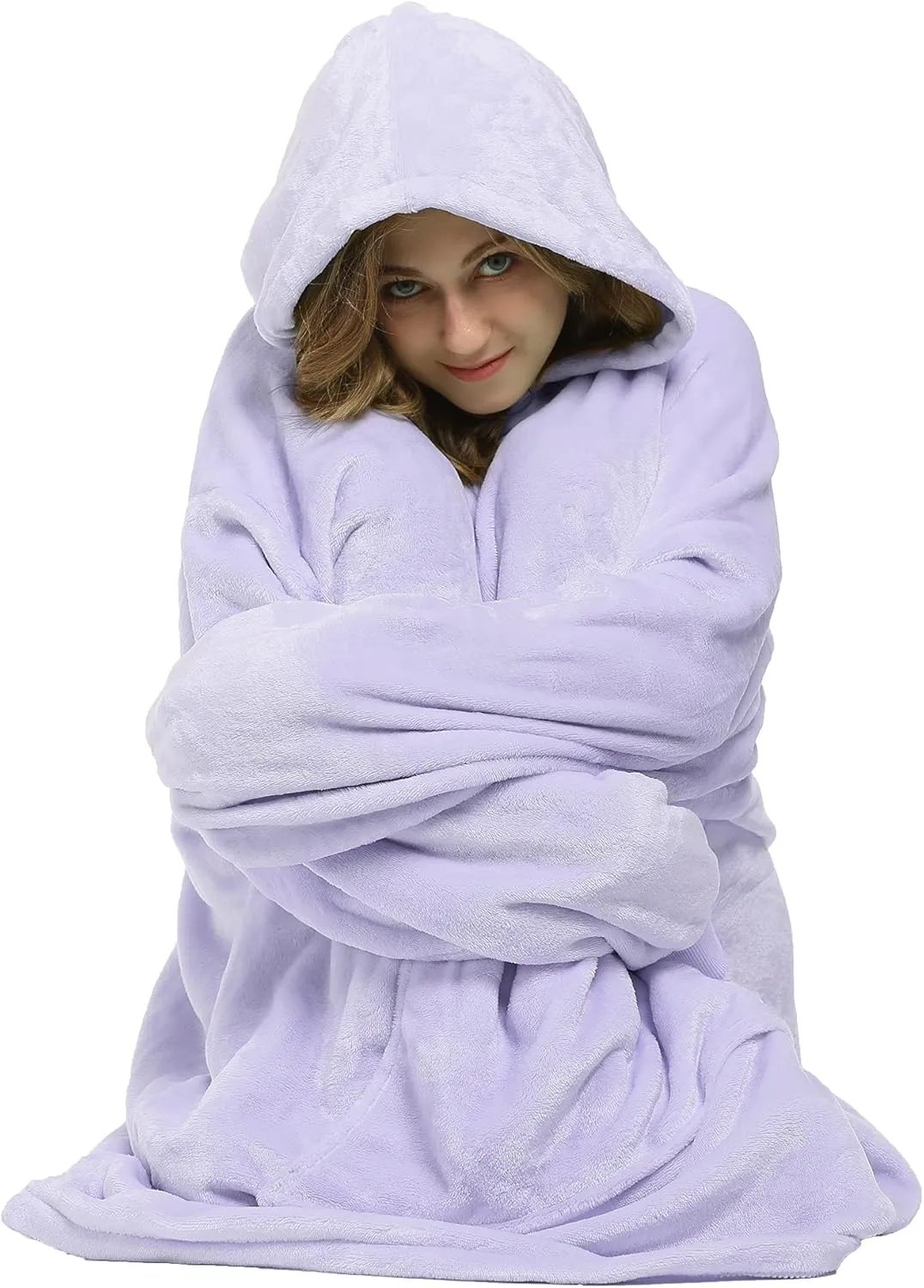 Catalonia Oversized Blanket Hoodie Sweatshirt, Fleece Pullover with Large Front Pocket, for Adults Men Women