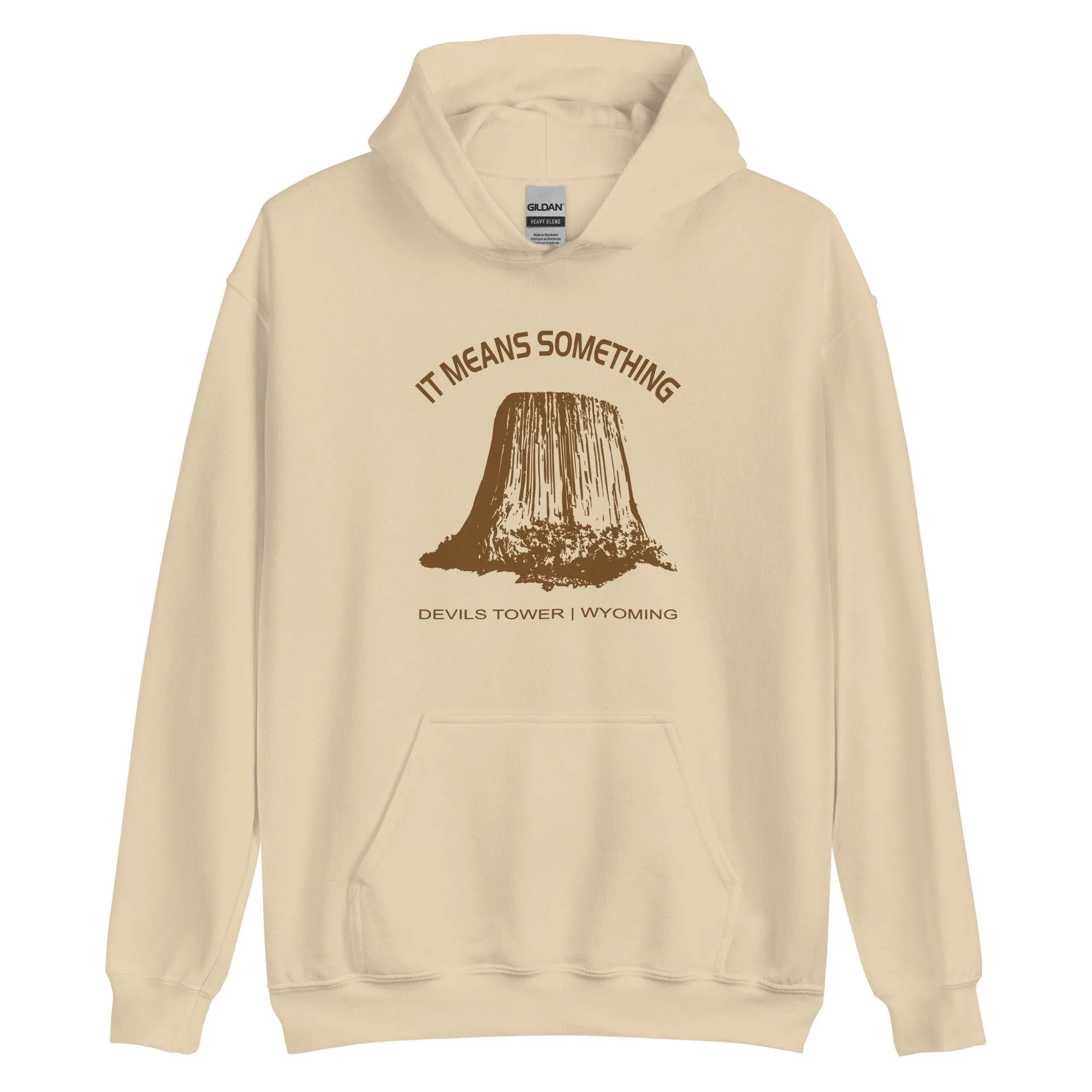 Close Encounters Devil's Tower Hoodie - "It Means Something" Retro 1970s Movie Sweatshirt