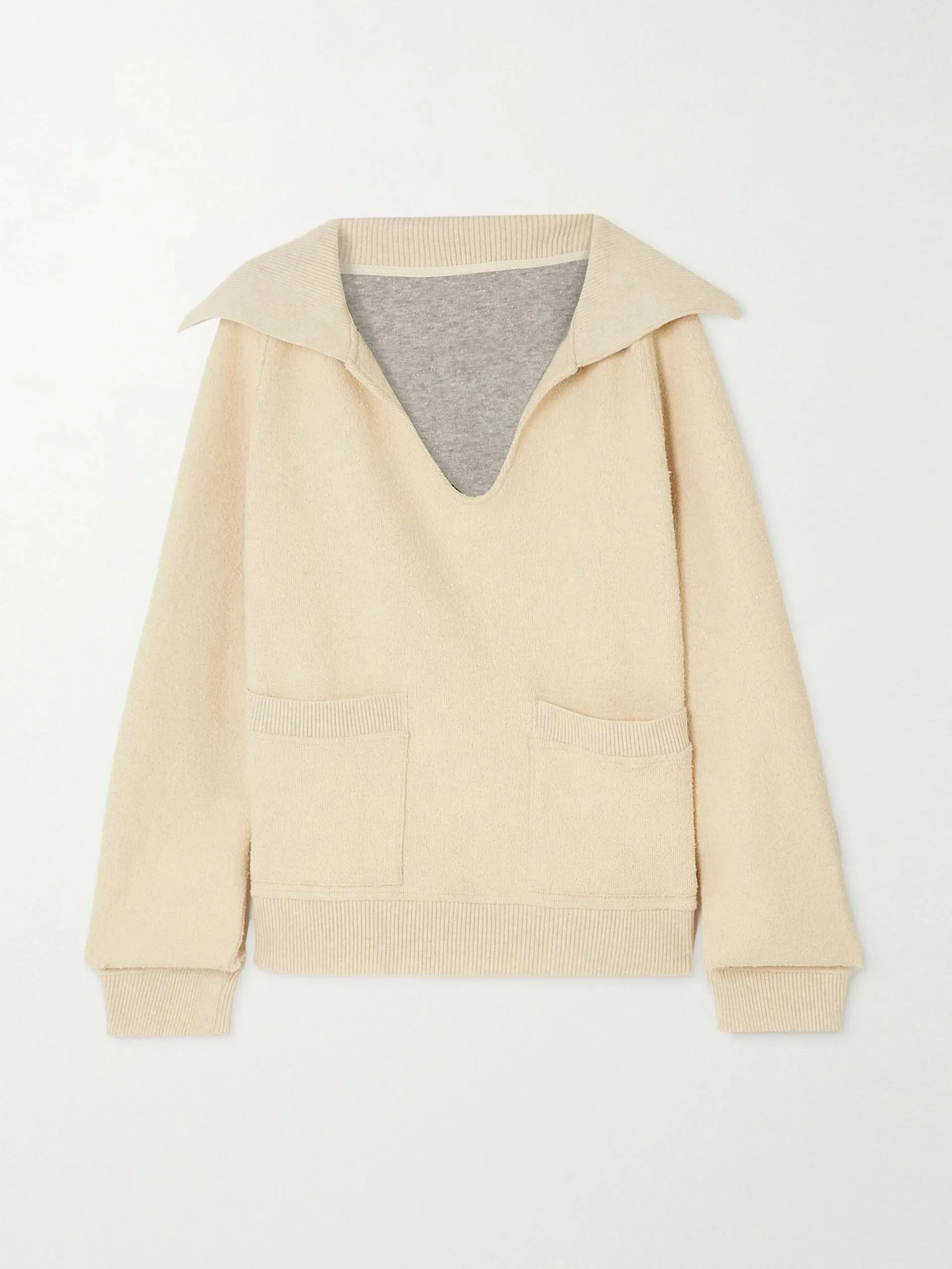 Cotton-blend terry hoodie