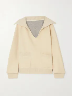 Cotton-blend terry hoodie