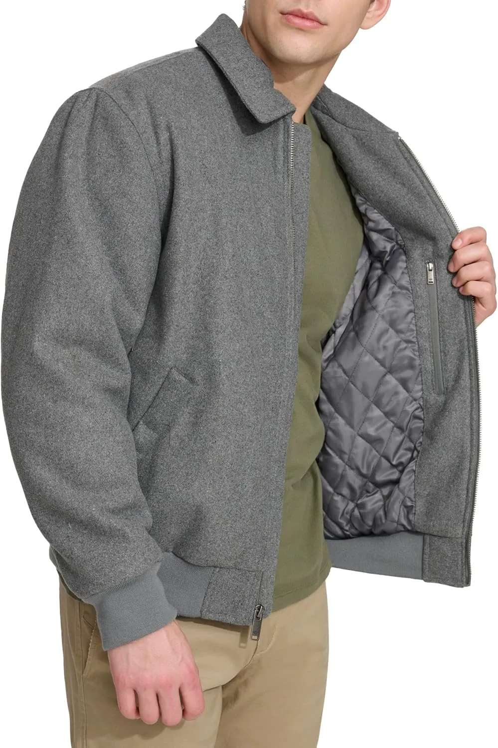 Dockers Men's Wool Blend Harrington Bomber