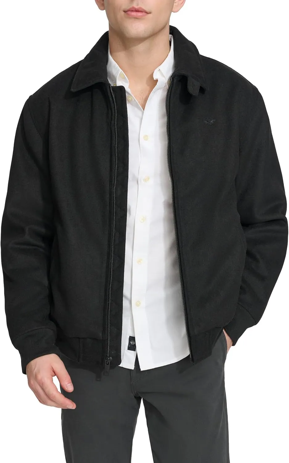 Dockers Men's Wool Blend Harrington Bomber