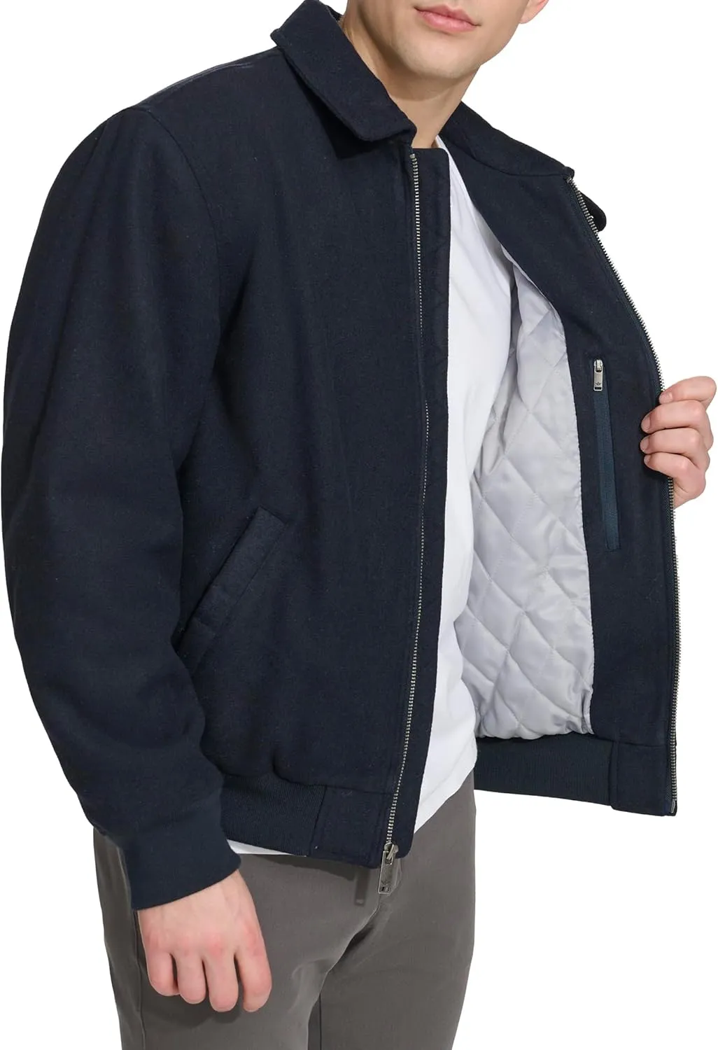 Dockers Men's Wool Blend Harrington Bomber