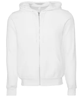 DTG White - Unisex polycotton fleece full-zip hoodie