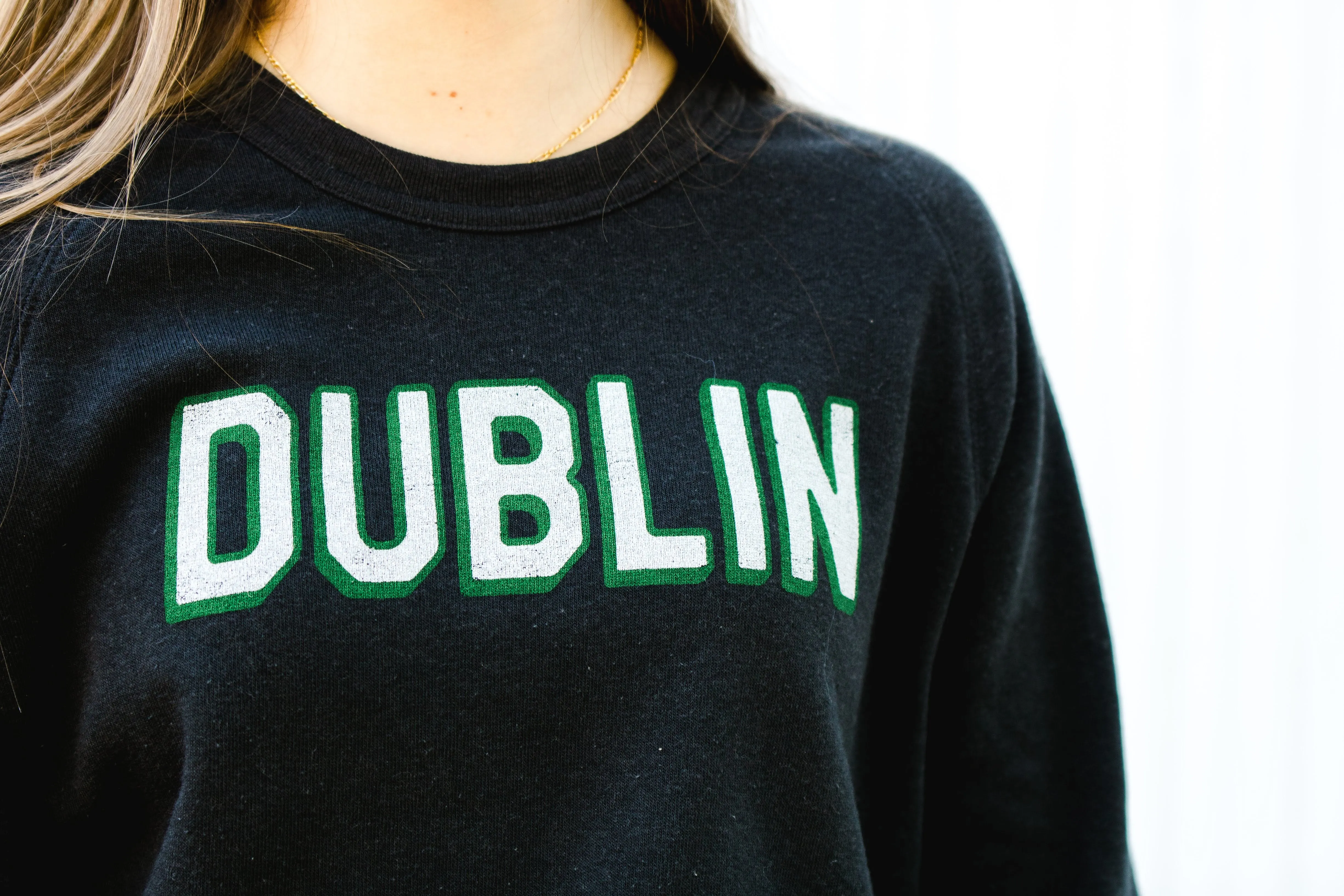 Dublin Block Black Crewneck Sweatshirt | ADULT