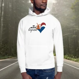 Embroidered Unisex Premium Hoodie Met Molentjes Lopen