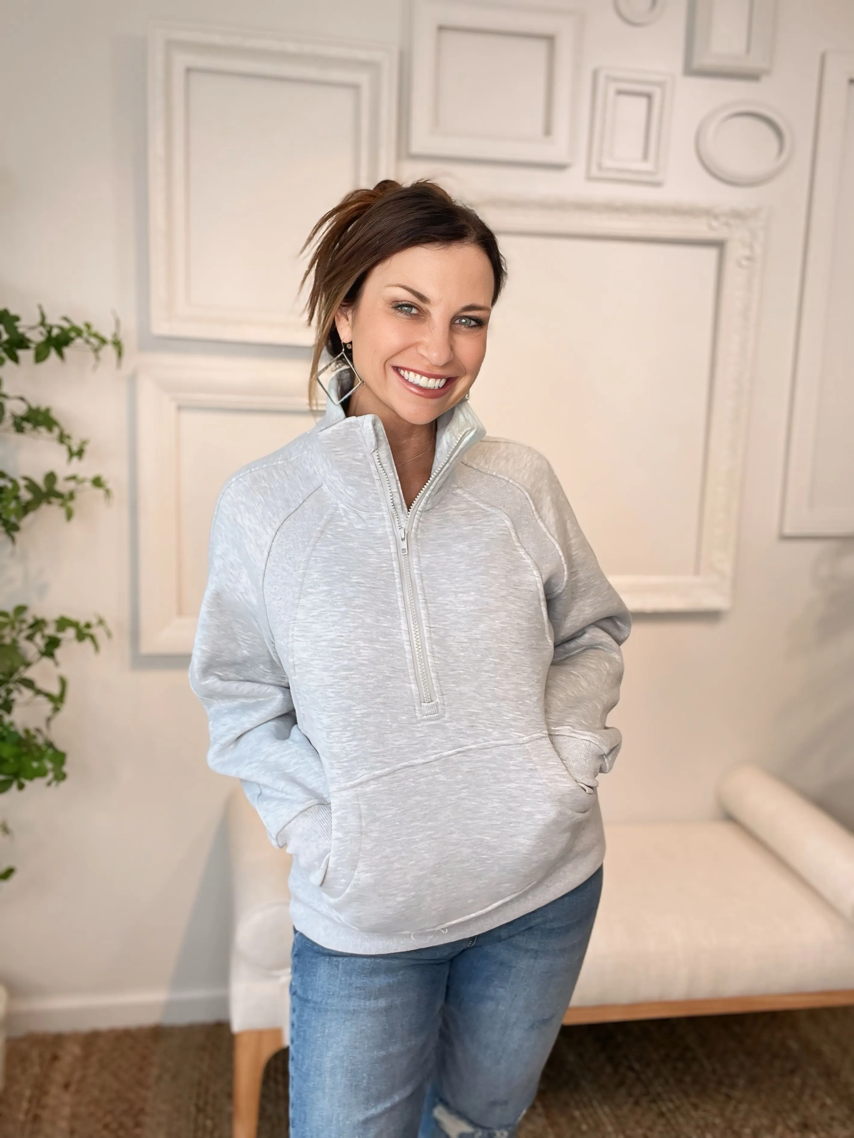 Funnel Neck Half Zip