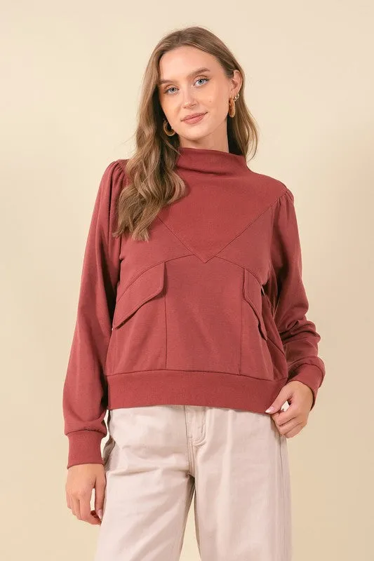 Funnel Neck Sweatshirt