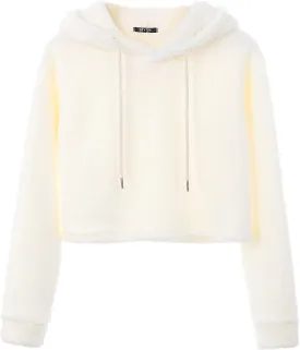GIVON Women's Comfortable Casual Long Sleeve Crop-Top Pullover Sweatshirt Hoodie