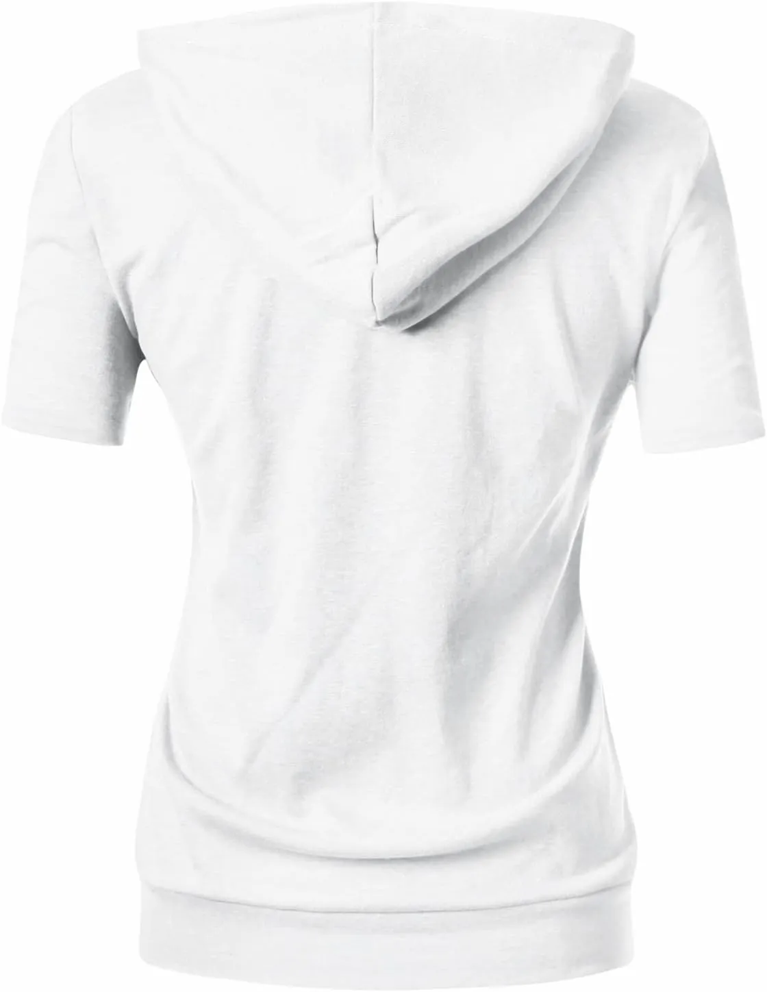 GIVON Women's Comfortable Short Sleeve Hoodie Pullover Hooded Sweatshirt with Kangaroo Pocket