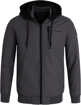 Hurley Men's Bomber Jacket - Cozy Skyler Sherpa Lined Full Zip Up Hoodie Jacket for Men - Casual Men's Jacket (S-XL)