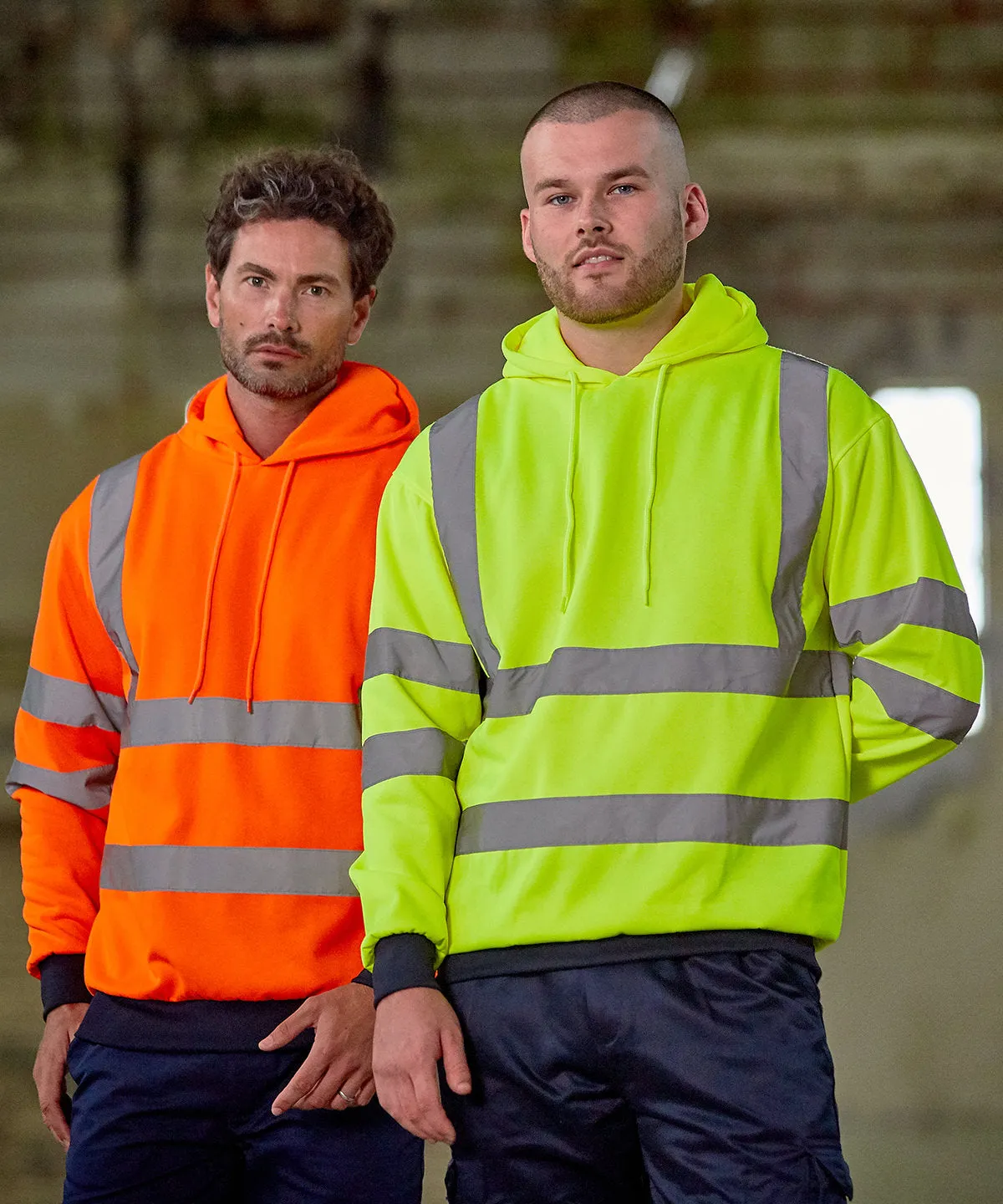 HV Yellow/Navy - High visibility hoodie