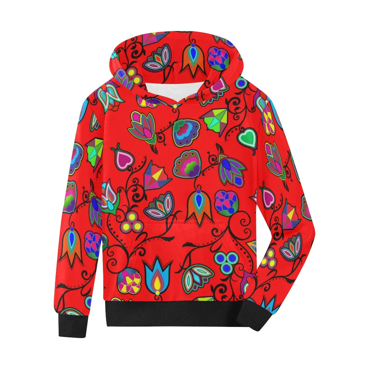 Indigenous Paisley Dahlia Kids' Hoodie