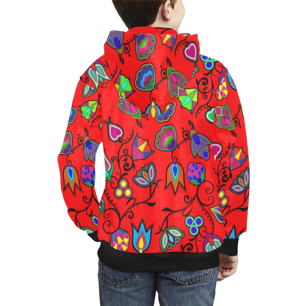Indigenous Paisley Dahlia Kids' Hoodie