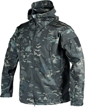 JEShifangjiusu Men'S Military Tactical Jackets Softshell Winter Warm Fleece Hooded Coat Casual Outdoor Hiking Hunting Jacket