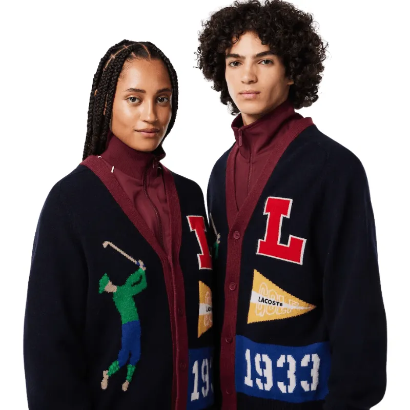 Lacoste Unisex Golfer Motif Cardigan