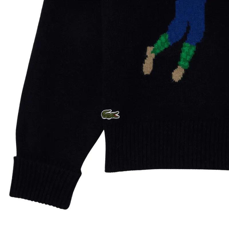 Lacoste Unisex Golfer Motif Cardigan