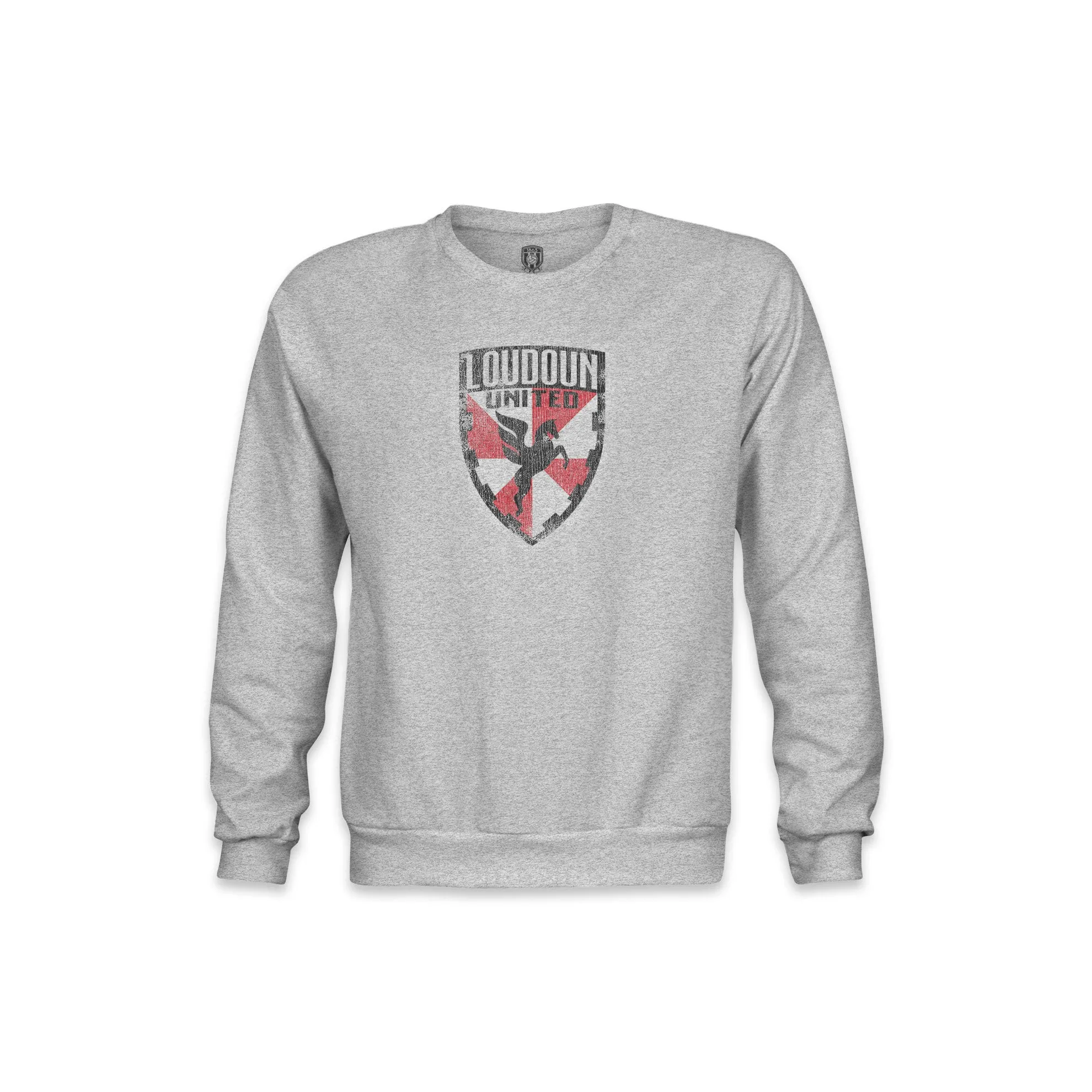 Loudoun United FC Color Badge Youth Crewneck Sweatshirt - Grey