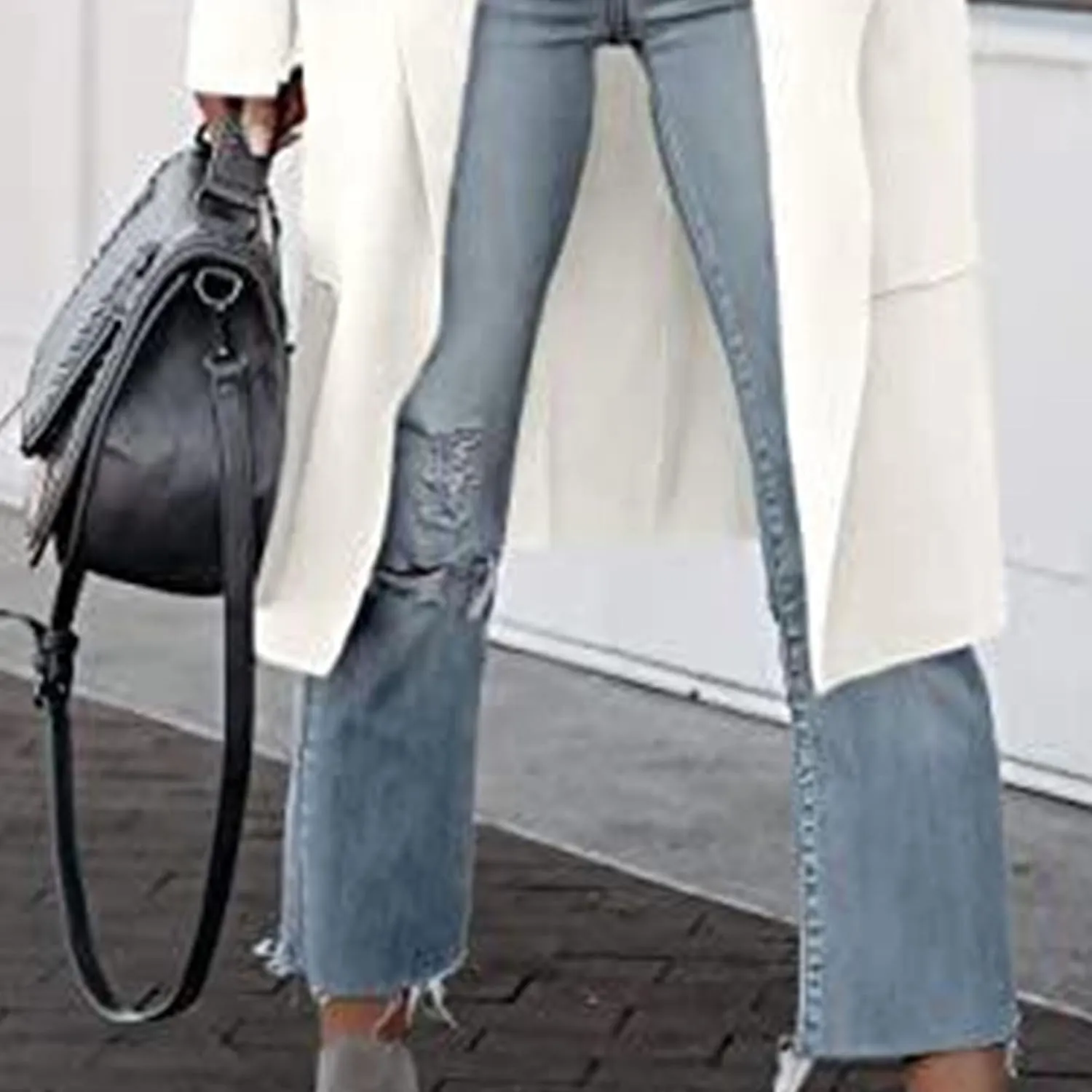 Maiyifu-GJ Women's Long Wool Blend Cardigan Sweaters Long Sleeve Lapel Casual Trench Coat Spring Fall Long Jacket Overcoat