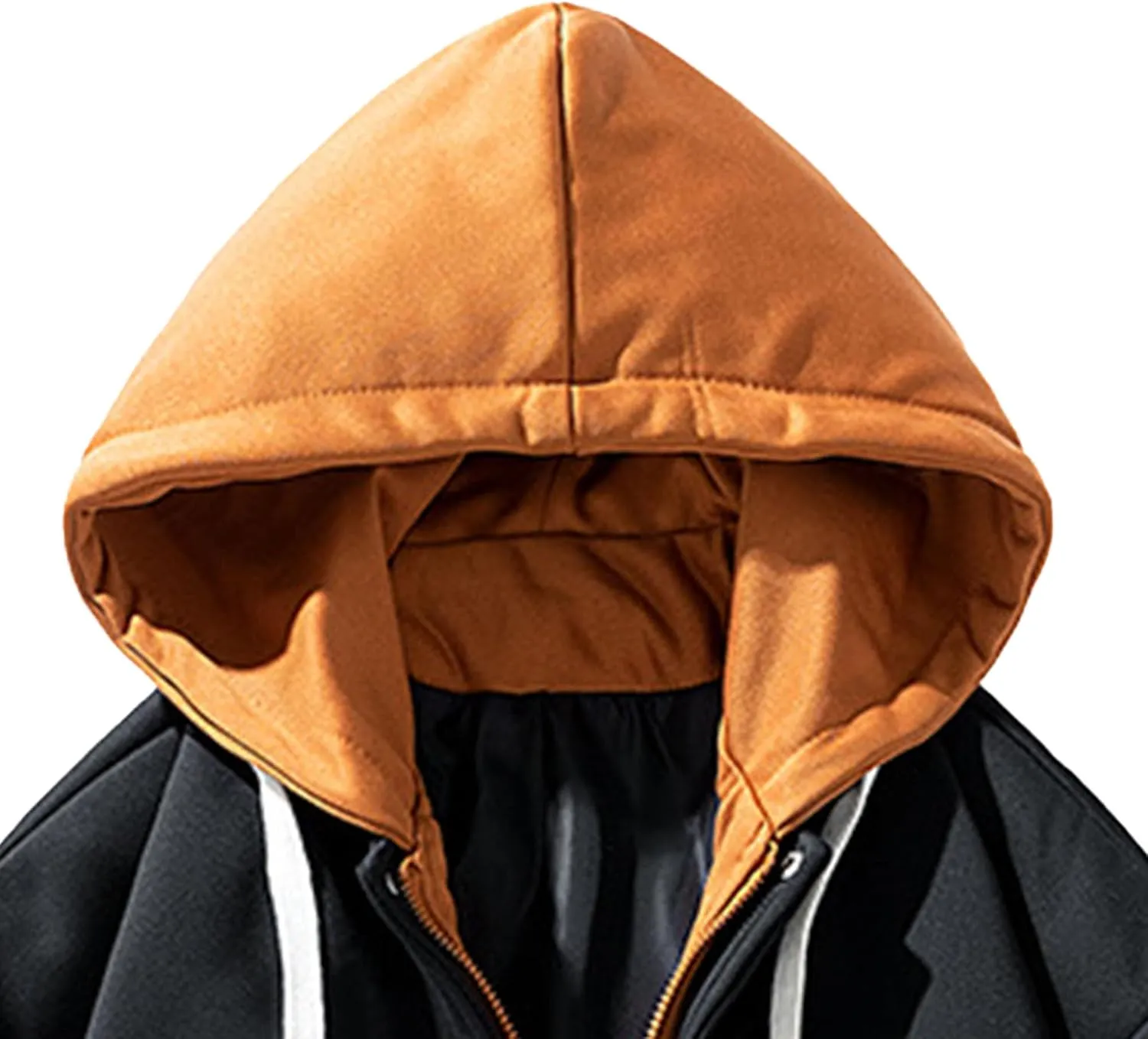 Men's Casual Varsity Jacket Hooded Vintage Lightweight Bomber Jackets Baseball Flight Hood Coat Windbreaker
