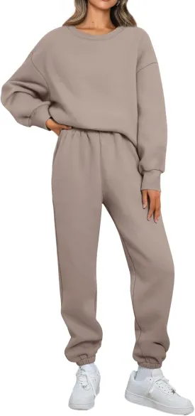 Mmoneyake Womens Track Suits 2 Piece Set Lounge Hoodie Sweatsuit Sets Fashion Oversized Sweatshirt Baggy Sweatpants Outfits