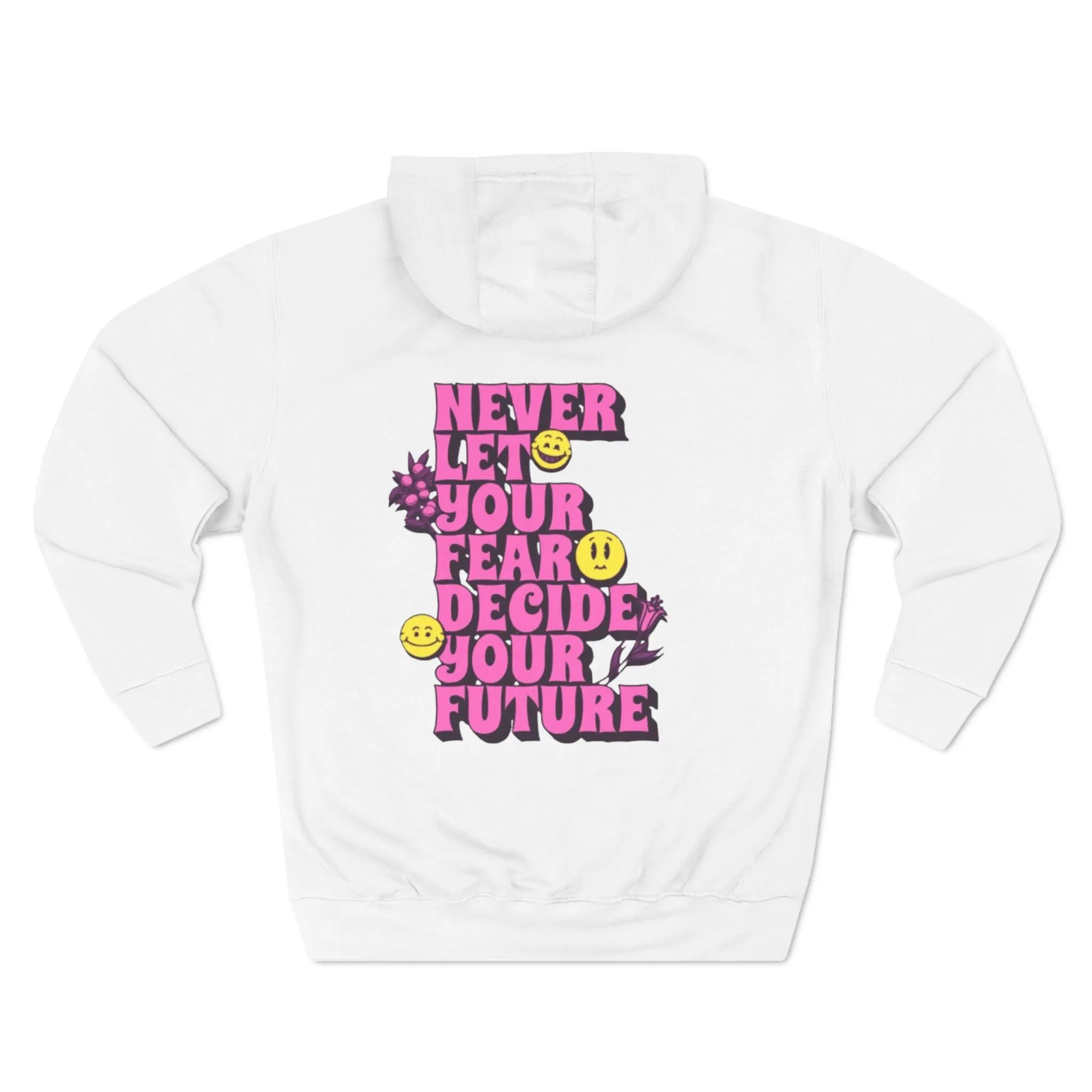 Motivational Three-Panel Fleece Hoodie - Decide Your Future