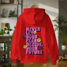 Motivational Three-Panel Fleece Hoodie - Decide Your Future