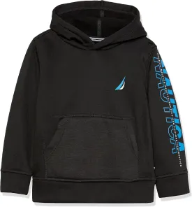 Nautica Boys' Long Sleeve Fleece Pullover Hoodie, Comfortable, Relaxed Fit