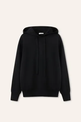 NELLO wool hoodie sweatshirt (Black)