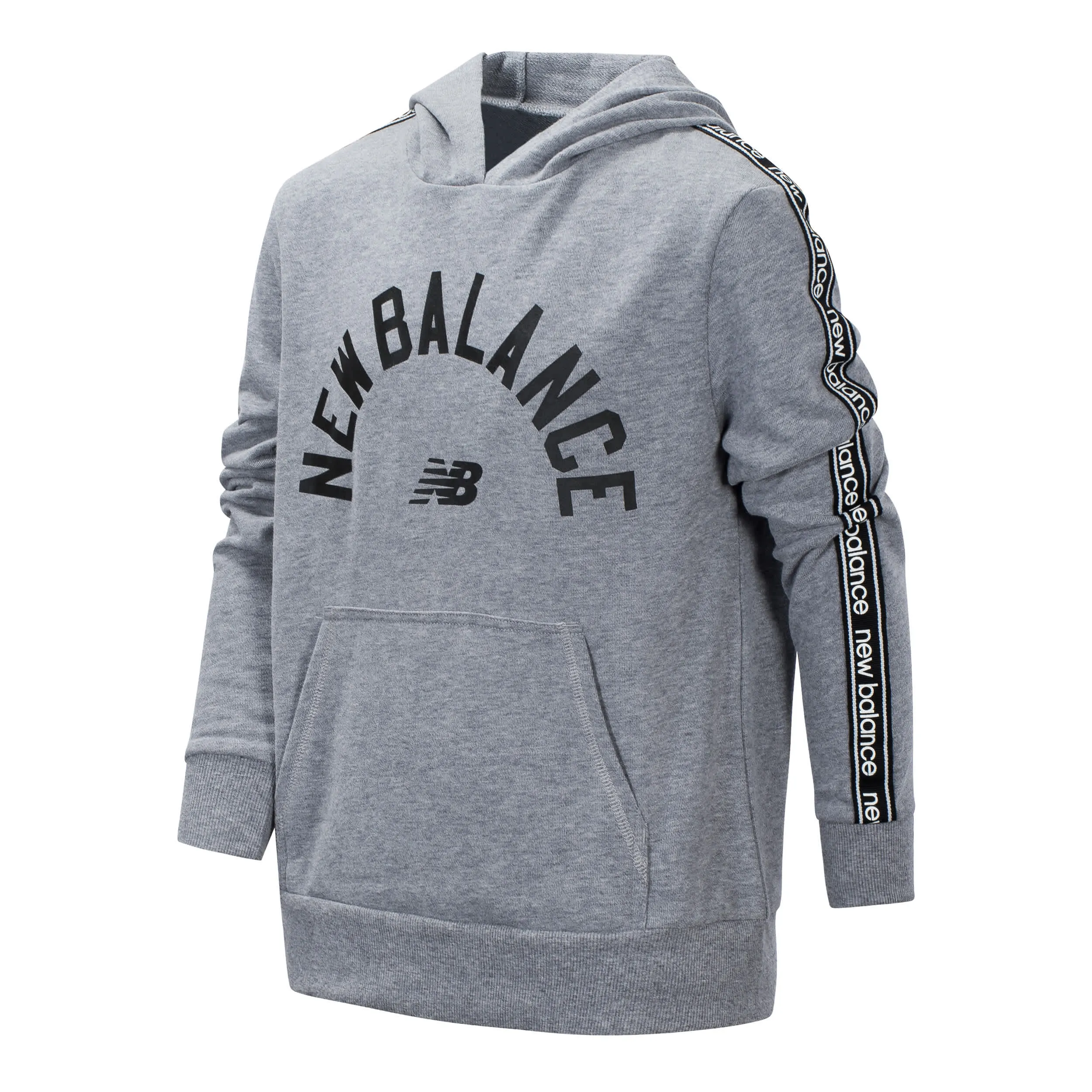 New Balance Boys Grey Heather Terry Hooded Pullover