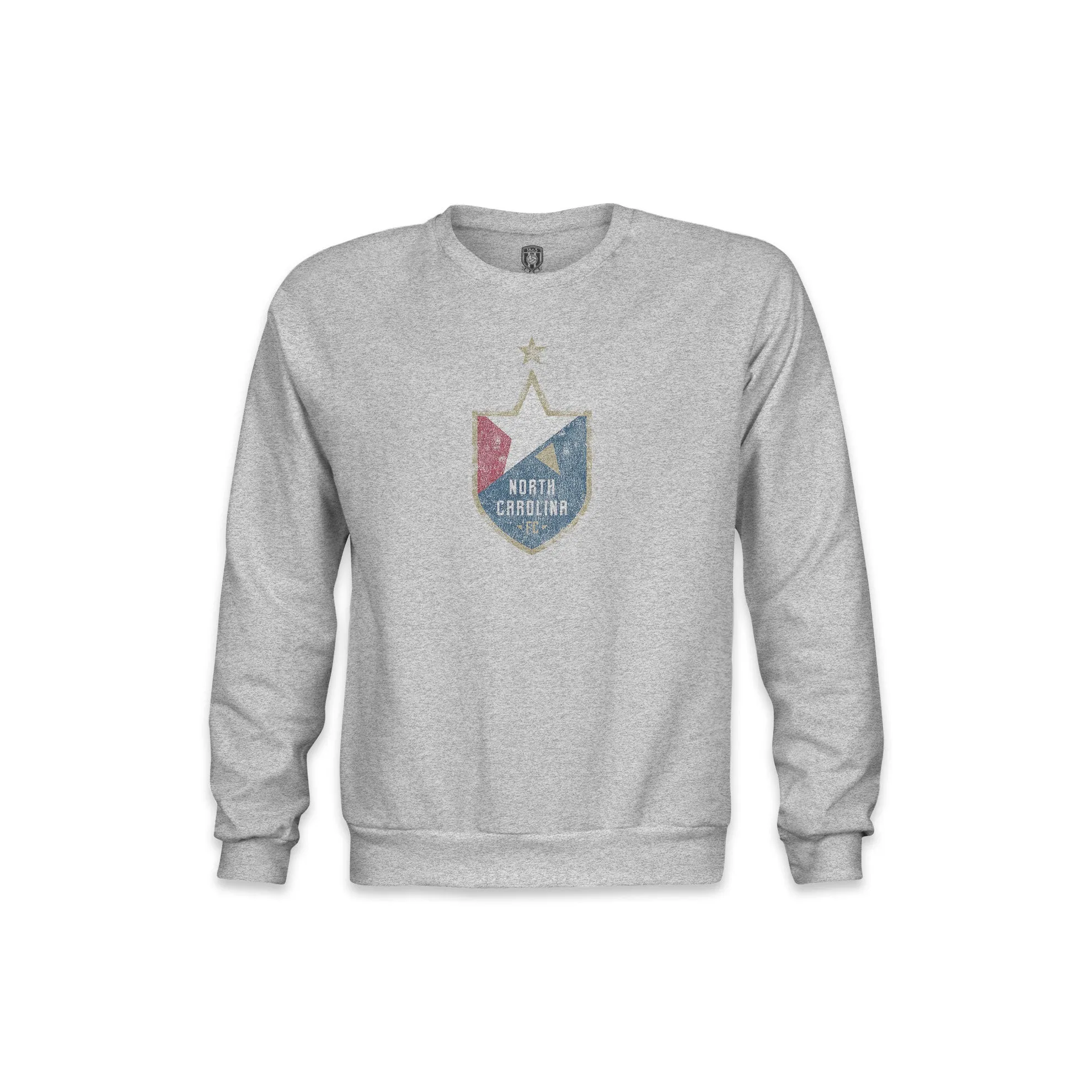 North Carolina FC Color Badge Youth Crewneck Sweatshirt - Grey