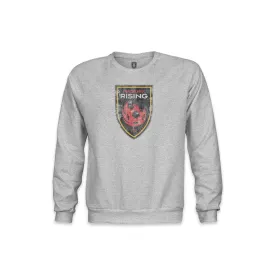 Phoenix Rising Color Badge Youth Crewneck Sweatshirt - Grey