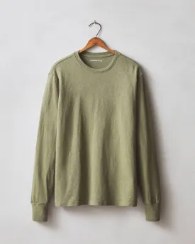 Premium Slub Crew Tee Long Sleeve - Artichoke