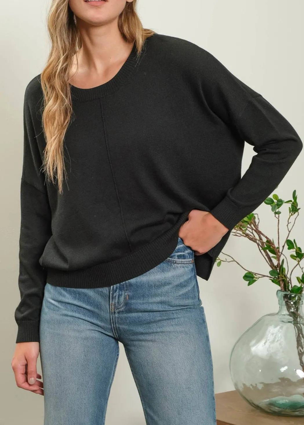 Raya Extended Shoulder Sweater