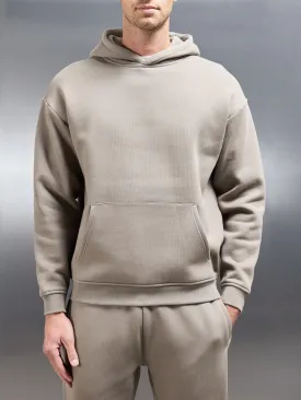 Relaxed Fit Hoodie in Taupe