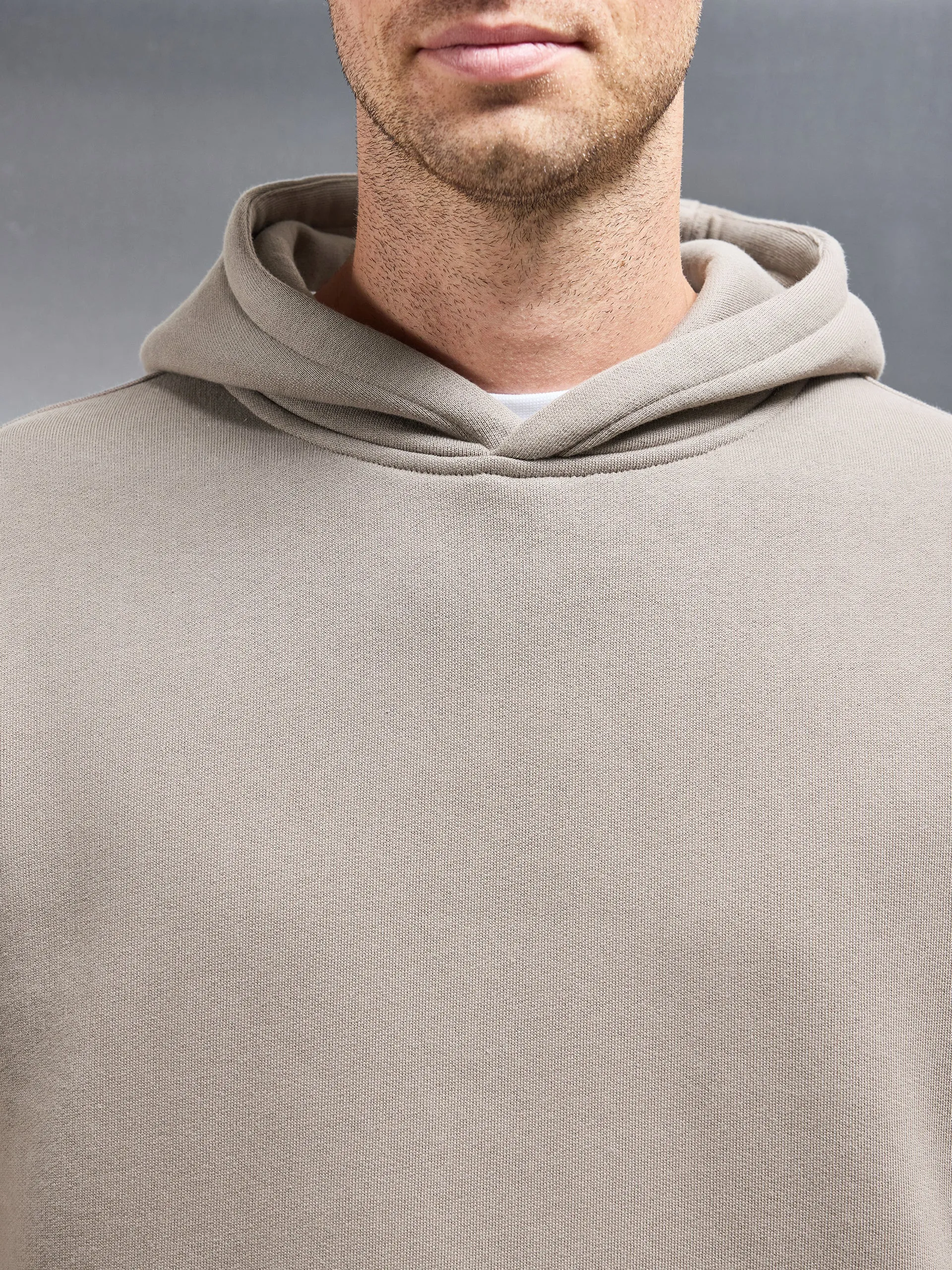 Relaxed Fit Hoodie in Taupe