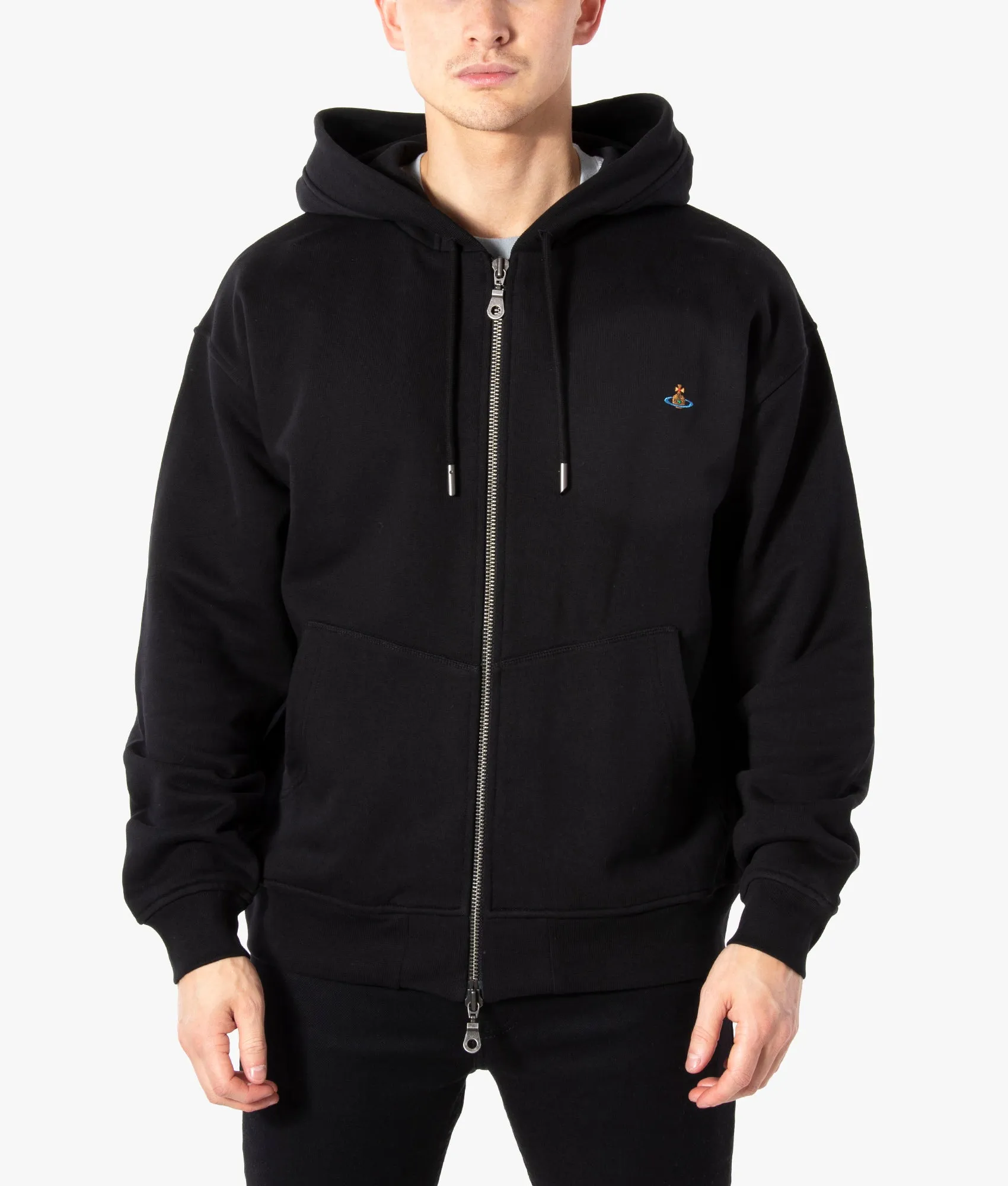 Relaxed Fit- Zip Through Hoodie